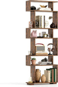 Tangkula 6-Tier S-Shaped Bookshelf, 64