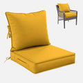 Premium Outdoor Seat Cushion Chair Cushions for Patio Furniture 22 L X 22 W X 4 H Waterproof & Fade Resistant Deep Seat and Backrest Cushion Set with Removable Covers for Chair, Sofa