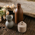 Ceramic Flower Vase Without Dried Fake Flowers, Small Vase for Centerpieces, Modern Vases for Home Decor- 3 Pcs