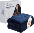 Gintao Electric Heated Blanket Throw,Double Flannel Electric Throw with 3 Heating Levels,ETL&FCC Certified, 4H Auto Off Overheat Protection,Heating Blanket for Home Office,Gifts,50