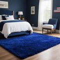 Area Rugs for Bedroom Living Room, 8x10 Soft Large Fluffy Fuzzy Shag Plush Furry Carpet, Soft Indoor Floor Mat for Kids Nursery Home Dorm Office Decor Aesthetic, Blue