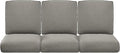 22x25/22x24 Outdoor Cushions for Patio Couch Chairs Set of 3 - High Back Comfy Outside Seat Cushions for Wicker Rattan Dining Rocker Glider Loveseat 3-Seater Sectional Sofa - Grey/Classic