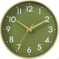 Mosewa Wall Clock 10 Inch, Battery Operated Silent Non-Ticking Modern Analog Clock Decorative for Kitchen, Bedroom, Office, Living Room(Gold)