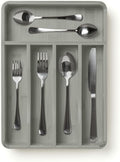 SMIRLY Silverware Drawer Organizer – Bamboo Kitchen Drawer Organizer, Adjustable Utensil Holder and Cutlery Tray, Drawer Dividers for Flatware and Kitchen Utensils