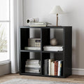 4 Cube Storage Organizer, Cubicle Open Back Decorative Book Shelf, 2-Tier Space Saving Storage Bookcase, Metal Display Shelf for Living Room,Office,Closet