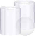 Clear Plastic Dessert Plates 5.5 Inch Disposable Cake Plates Small Party Dishes Bulk Clear Round Dishes for Wedding Dinner Appetizers BBQ Travel Catering Events(100 Pcs)