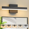 Black Bathroom Vanity Light 15.75 inch, 12W Dimmable 5CCT LED Modern Bathroom Light Fixture Over Mirror - ETL Certificated
