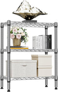 750 lbs 3 Tier Shelf Metal Storage Shelves Wire Rack Closet Organizers for Garage Kitchen Bathroom Laundry Chrome 11.8