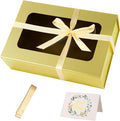 TIACABO Gold Large Gift Box with Window, 13.5