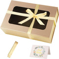 TIACABO Rose Gold Large Gift Box with Window, 13.5