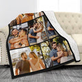 Custom Sherpa Fleece Blanket with Photos and Text - Soft Warm Fuzzy Personalized Couples Gift for Boyfriend Girlfriend - Customized Picture Blanket for Birthday Anniversary Christmas