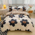 Pureant Black Sunflower Comforter Sets Full Black and White Floral Bedding Comforters Cotton Women Girls Boho Black Botanical Quilts Large Flower Blankets Garden Adults Teens Bohemian Rustic Bedding
