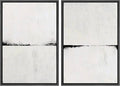 MUDECOR Framed Canvas Print Wall Art Set Black Gray Grunge Paint Stroke Landscape Abstract Shapes Illustrations Modern Art Decorative Bohemian for Living Room, Bedroom, Office - 16