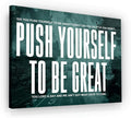 SuccessHunters Push Yourself Motivational Canvas Print Wall Office Decor Modern Art Inspiration Sports Motivation Quote Inspirational Quotes Sport Fitness (36
