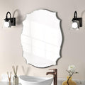KOHROS Scalloped Beveled Edge Bathroom Mirrors for Over Sink 18