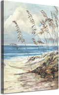 ARTISTIC PATH Abstract Wall Art Coastal Pictures: Blue Ocean Sand Seascape Painting Print on Canvas for Bedrooms (11