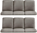 Patio Chair Cushions 6 Packs - Outside High Back Thick Water-Resistant Cushion 22x24 with Zipper Cover for Outdoor Glider Rocking Chairs Loveseat 3-Seater Couch Sofa – Grey/Regular