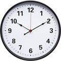 LEIKE Metal Wall Clock 12IN Black, Retro Silent Quartz Battery Operated, Decorative for Patio, Kitchen, Living Room, Bedroom, Pool