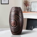 Modern Brown Resin Vase - Elegant Home Decor Accents for Dining Table, Living Room, Bookshelf, Mantel - 8.85 Inch Decorative Vase…