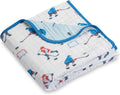 LollyBanks Muslin Blanket 100% Organic Cotton, Muslin Quilt Lightweight, 6 Layers Baby Blankets 47