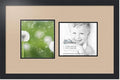 ArtToFrames Collage Photo Frame Double Mat with 2 - 7.5x8.5 Openings and Satin Black Frame