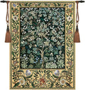 Aubelin Tapestry Huge Green William Morris Tree of Life Fine Art Tapestry Wall Hanging Size 78