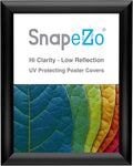 SnapeZo Photo Frame 8x10 Inches, Black 1 Inch Aluminum Profile, Front-Loading Snap Frame, Wall Mounting, Sleek Series