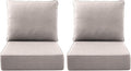 Luxury Outdoor Seat Cushion Set-22 x 22 x 6 Inch Outdoor Chair Cushions with Water Resistant & Removable Cover Outdoor Cushions for Patio Furniture Chair Sofa Couch-Beige