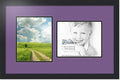 ArtToFrames Collage Photo Frame Double Mat with 2 - 8x10 Openings and Satin Black Frame
