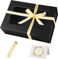TIACABO Black Large Gift Box with Window, 13.5
