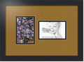 ArtToFrames Collage Photo Frame Double Mat with 2-4x6 Openings with Satin Black Frame and El Dorado mat.