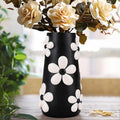 GUGUGO Black and White Flower Vase Home Decor, 8-Inch-Tall Funky Mushroom Decor, Boho Vases for Centerpieces, Unique Colorful Decorative Vase, Cute Room Decor Aesthetic