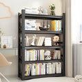 Tall Bookshelf with Open Shelves, Metal Office Book Shelf, Adjustable Organizer Bookcase, Standing Storage Organizer Shelf for Living Room (35.4