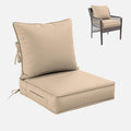 Premium Outdoor Seat Cushion Chair Cushions for Patio Furniture 19 L X 19 W X 4 H Waterproof & Fade Resistant Deep Seat and Backrest Cushion Set with Removable Covers for Chair, Sofa