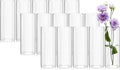 15 Pack Glass Cylinder Vases 10 Inch Tall Clear Flower Vase Bulk Glass Vases Hurricane Floating Candle Holder for Table Centerpiece Party Wedding Home Decor