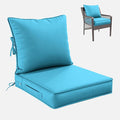 Premium Outdoor Seat Cushion Chair Cushions for Patio Furniture 22 L X 24 W X 4 H Waterproof & Fade Resistant Deep Seat and Backrest Cushion Set with Removable Covers for Chair, Sofa