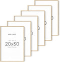 HAUS AND HUES 20x30 Picture Frames - Set of 6, Poster Frames, Gallery Wall Frame Set (Beige) - 20 x 30 Inches