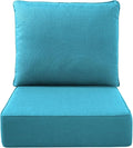 Luxury Outdoor Seat Cushion Set-22 x 22 x 6 Inch Outdoor Chair Cushions with Water Resistant & Removable Cover Outdoor Cushions for Patio Furniture Chair Sofa Couch-Beige