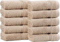 Superior Egyptian Cotton 10-Piece Face Towel Set , Small Towels For Facial, Spa, Quick Dry, Absorbent Towels, Bathroom Accessories, Guest Bath, Home Essentials, Washcloth, Airbnb, Taupe