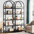 Tribesigns 5-Tier Open Bookshelf Set of 2, 74.4