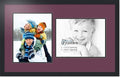 ArtToFrames Collage Photo Frame Double Mat with 2 - 11x14 Openings and Satin Black Frame