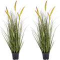 Green Onions Fake Plants,Artificial Plants Indoor, Fake Grass Decor Green Plant Fake Outdoor Flowers Fake Succulents,Artificial Tall Grass Plants with Pots House Decorative(36โ 2 Pack)