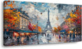 Piy Painting Eiffel Tower in Paris French Landscape Street View Wall Art Decor Artwork for Bedroom (30x60 Inches)