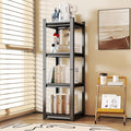 Tall Bookshelf with Open Shelves, Metal Office Book Shelf, Adjustable Organizer Bookcase, Standing Storage Organizer Shelf for Living Room (16