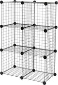 Amazon Basics Cube Wire Grid Stackable Storage Shelves, 6-Cube, 12.6