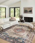 vivorug 9x12 Area Rugs for Living Room, Non Slip Machine Washable Vintage Rug, Ultra-Thin Lightweight Large Area Rug for Bedroom, Dining Room, Low Pile Brown