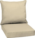 Arden Outdoor Deep Seat Cushion Set, 24 in x 24 in, Weather-Proof, Rain-Proof, Fade Resistant Patio Cushion for Chair, Sofa, and Couch Tan Leala