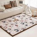 Loartee Rainbow Kids Play Mat - Baby Nursery Velvet Memory Foam Mat, Brown, 59