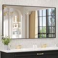 LOAAO Black Bathroom Mirror 50
