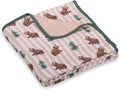 LollyBanks Muslin Baby Blanket 100% Organic Cotton, Muslin Quilt Lightweight, 6 Layers Soft Blanket Neutral, 47